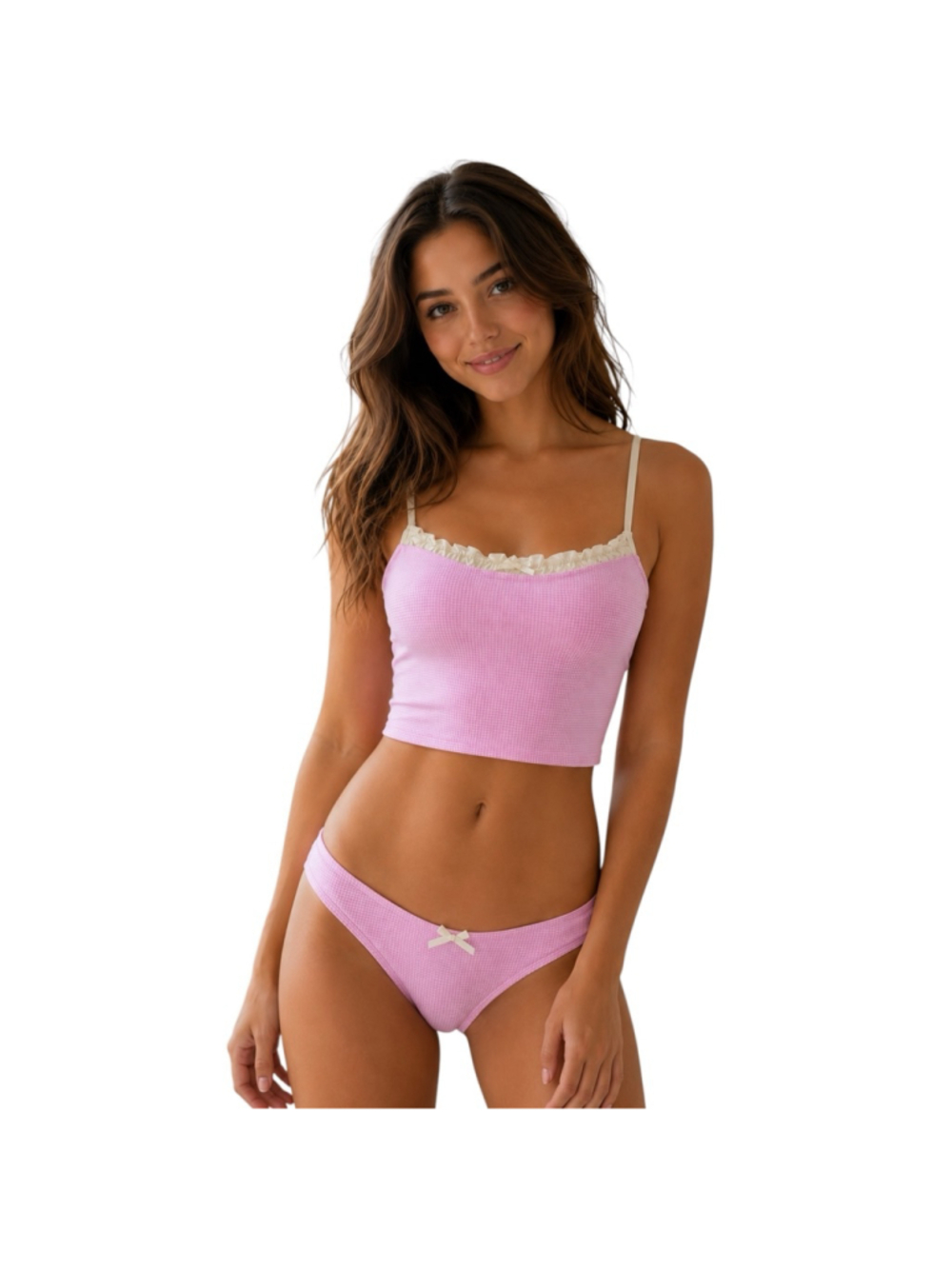 SEAMOLLY Pink Gingham Tankini Swimsuit Set NWT Large